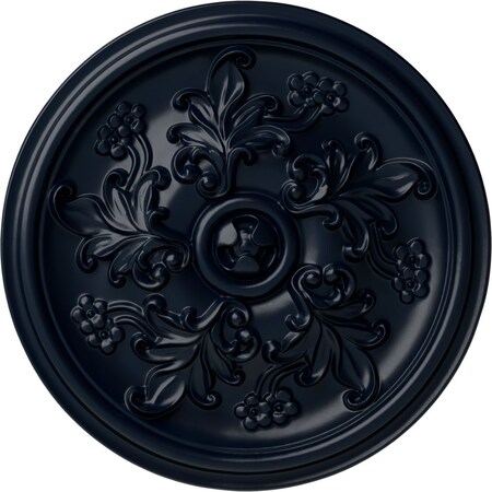 Ekena Millwork Katheryn Ceiling Medallion (Fits Canopies up to 2 1/8"), 14 1/2"OD x 2 3/4"P, Midnight Dream CM14KTMDF